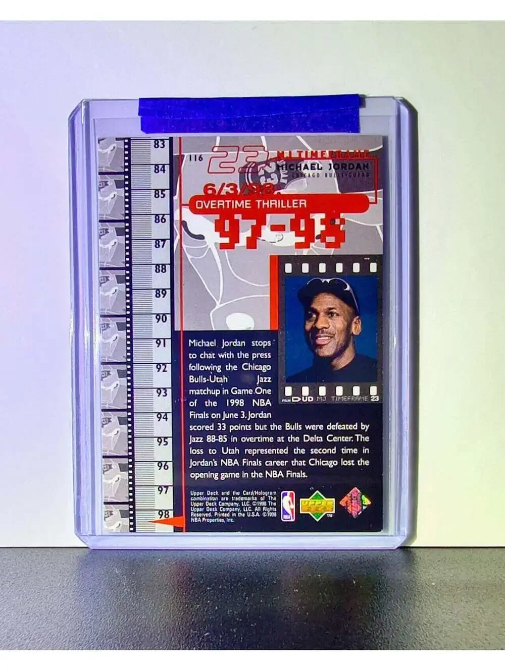 Michael Jordan 1998-99 Upper Deck MJ Timeframe #116 Basketball Card Bulls